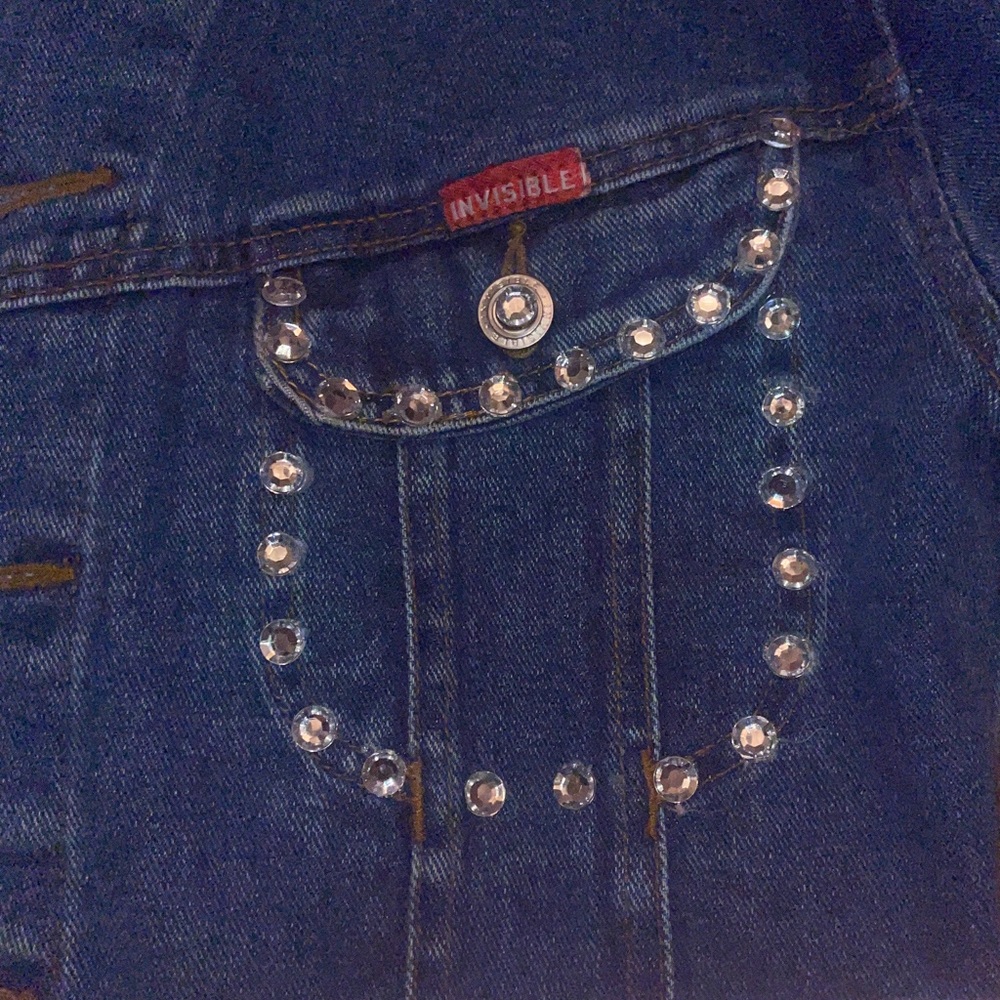 Invisible Jean jacket, size large - Picture 7 of 8